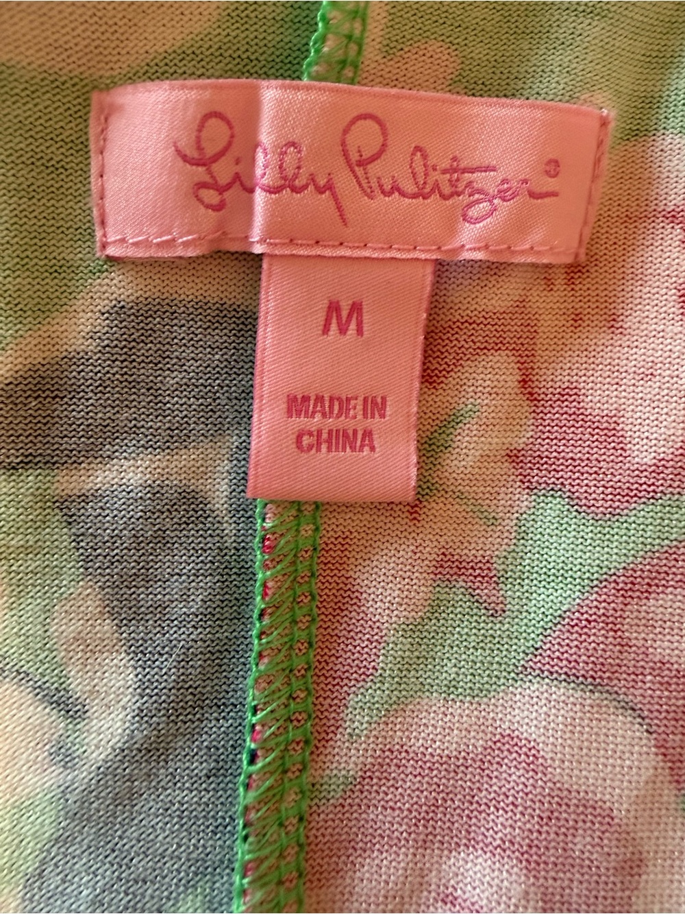 Lilly Pulitzer One-Shoulder Ruffle Floral Dress in Pink and Green - Picture 2 of 5